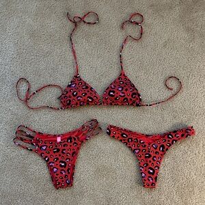 Victoria's Secret Red Leopard Bikini